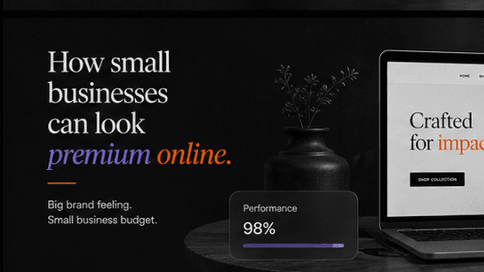 Website design cover image showing strategy before content for modern small business websites.